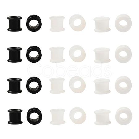6Pcs 3 Colors Pulley Silicone Ear Gauges Flesh Tunnels Plugs FIND-YW0001-18C-1