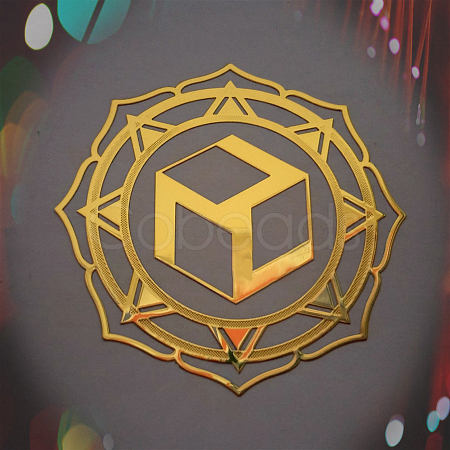 Chakra Theme Self Adhesive Brass Stickers DIY-OC0002-40A-1
