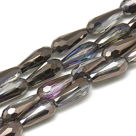 Electroplate Glass Beads Strands EGLA-Q099-C05-1