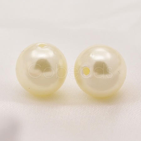 ABS Plastic Imitation Pearl Round Beads SACR-S074-12mm-A41-1