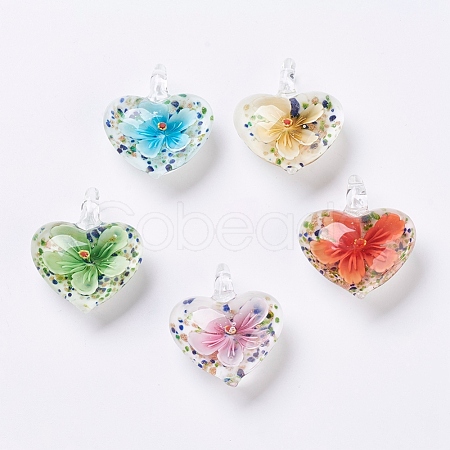 Handmade Lampwork Pendants LAMP-F009-10-1