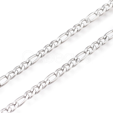 Tarnish Resistant 304 Stainless Steel Figaro Chain CHS-M003-12P-D-1