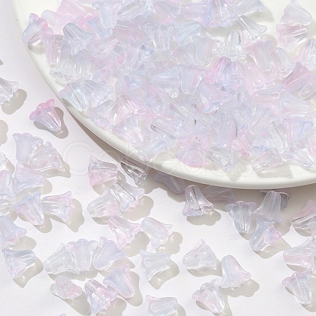 Baking Paint Transparent Glass Beads GLAA-TAC0008-22-1