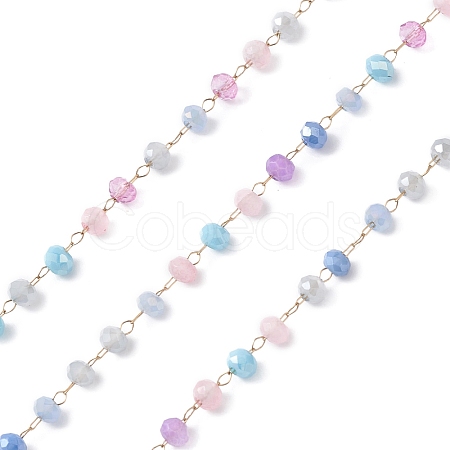 Handmade Glass Beaded Chains CHS-P016-46G-03-1