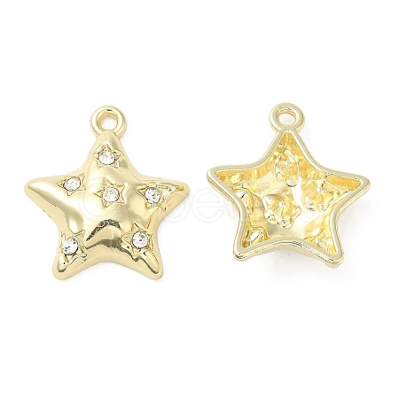 Alloy Rhinestone Pendant PALLOY-H128-06G-02-1