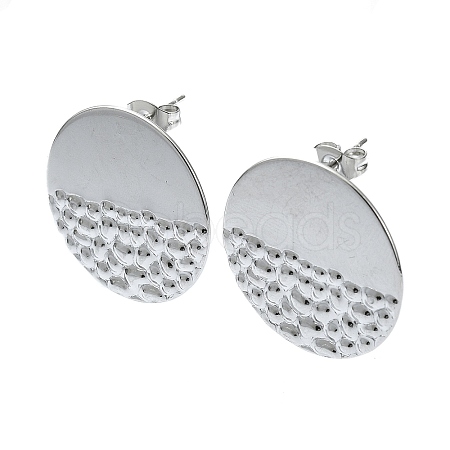 Tarnish Resistant 201 Stainless Steel Stud Earrings EJEW-K270-28P-1