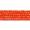 Opaque Solid Color Imitation Jade Glass Beads Strands, Faceted, Bicone, Orange Red, 4x4mm, Hole: 0.8mm, about 82~85pcs/strand, 12.01~12.2 inch(30.5~31cm)