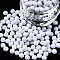 Plastic Water Soluble Fuse Beads, for Kids Crafts, DIY PE Melty Beads, Round, White, 5mm