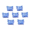 Opaque Acrylic Beads, Metal Enlaced, Butterfly, Royal Blue, 11x14.5x5mm, Hole: 1.8mm, about 740pcs/500g