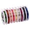 9 Rolls 9 Colors Round Copper Wire, for Jewelry Making Copper Beading Wire, Mixed Color, 26 Gauge, 0.4mm, about 16.4 Feet(5m)/roll, 1 roll/color