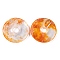 Natural Calcite Dyed Pendants, Donut/Pi Disc Charms, Dark Orange, 40x5.5~6.5mm, Hole: 8mm