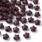 Spray Painted Acrylic Beads, Star, Dark Red, 8.5x9.5x5mm, Hole: 2mm, about 2050pcs/500g