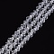 Imitation Austrian Crystal 5301 Bicone Beads, Faceted Glass Beads Strands, Clear, 4x4mm, Hole: 1mm, about 82~85pcs/strand, 30.5~31cm