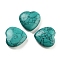 Heart Synthetic Turquoise Worry Stone, Anxiety Healing Thumb Stone, 19.5~20.5x20~20.5x5.8~6.8mm