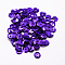 Plastic Paillette Beads, Semi-cupped Sequins Beads, Center Hole, Blue Violet, 5x0.5mm, Hole: 1mm