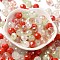 Glass Beads, Faceted, Rondelle, Red, 10x8mm, Hole: 1mm, about 560pcs/500g