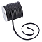 PU Imitation Leather Cord, for Clothing, Flat, Black, 6x2mm, about 21.87 Yards(20m)/Roll