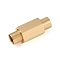 Ion Plating(IP) Smooth 304 Stainless Steel Magnetic Clasps with Glue-in Ends, Column, Faceted, Golden, 18x7x7mm, Hole: 4mm