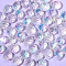 50Pcs Teardrop Transparent Glass Charms, Faceted, Clear AB, 10x8mm