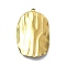 Ion Plating(IP) 304 Stainless Steel Pendants, Real 18K Gold Plated, Oval, 39x23.5x2mm, Hole: 1.8mm