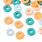 Handmade Polymer Clay Beads, Heishi Beads, Disc/Flat Round, Mixed Color, 4x0.5~1.5mm, Hole: 1.5mm, about 66600pcs/1000g