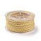 Macrame Cotton Cord, Braided Rope, with Plastic Reel, for Wall Hanging, Crafts, Gift Wrapping, Pale Goldenrod, 1mm, about 30.62 Yards(28m)/Roll