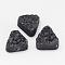 Electroplated Natural Druzy Quartz Crystal Beads, Triangle, Black Plated, 14x15x8~9mm, Hole: 1.5mm