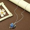 304 Stainless Steel Macrame Pouch Empty Stone Holder for Pendant Necklaces Making NJEW-JN04384-01-5