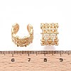 Brass Micro Pave Clear Cubic Zirconia Cuff Earrings EJEW-T047-83G-3