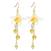 3 Pairs Acrylic & Brass Dangle Earrings for Women EJEW-TA00566-3