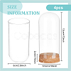 4Pcs High Borosilicate Glass Dome Cover DJEW-BC0001-32-2
