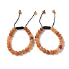 8mm Round Natural Red Aventurine Braided Bead Bracelets BJEW-C067-01B-11-1