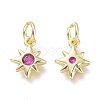 Brass Micro Pave Cubic Zirconia Pendants KK-P188-H08-G-2