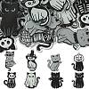 16Pcs 8 Styles Halloween Theme Double-sided Printed Acrylic Pendants OACR-CJ0002-08-3