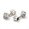 Rack Plating Alloy Crystal Rhinestone European Dangle Charms PALLOY-P289-02P-2