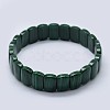Natural Malachite Stretch Bracelets BJEW-F327-04-2