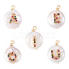 5Pcs 5 Styles Natural Cultured Freshwater Pearl Pendants PEAR-TA0001-30-3