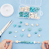 ARRICRAFT 90Pcs 8 Styles Dyed Synthetic Turquoise Beads TURQ-AR0001-30-4