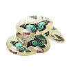 Butterfly Printed Glass Half Round/Dome Cabochons X-GGLA-N004-12mm-C-4