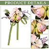 4Pcs Silk Cloth Imitation Rose Wrist Corsages AJEW-CP0008-48-5