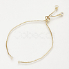 Brass Slider Bracelets Making MAK-R025-02G-1