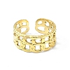 Ion Plating(IP) 304 Stainless Steel Star Open Cuff Ring RJEW-L109-028G-2