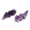 Natural Amethyst Pendants G-N332-53-A02-3
