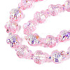 Electroplate Transparent Glass Beads Strands EGLA-N055-04A-06-3