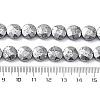 Electroplated Natural Lava Rock Beads Strands G-A256-F01-01B-4