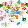 24Pcs Handmade Lampwork Pendants LAMP-HS0001-20-1