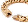 Ion Plating(IP) 304 Stainless Steel Curb Chains Bracelet for Women BJEW-E107-10G-2