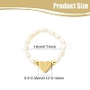 Natural Freshwater Pearl & 304 Stainless Steel Bead Finger Rings RJEW-FS00001-23-3