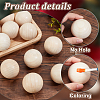 20Pcs Natural Wooden Round Ball WOOD-PH0002-93-4