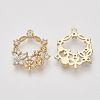 Brass Micro Pave Cubic Zirconia Pendants Rhinestone Settings X-ZIRC-S064-025-2
